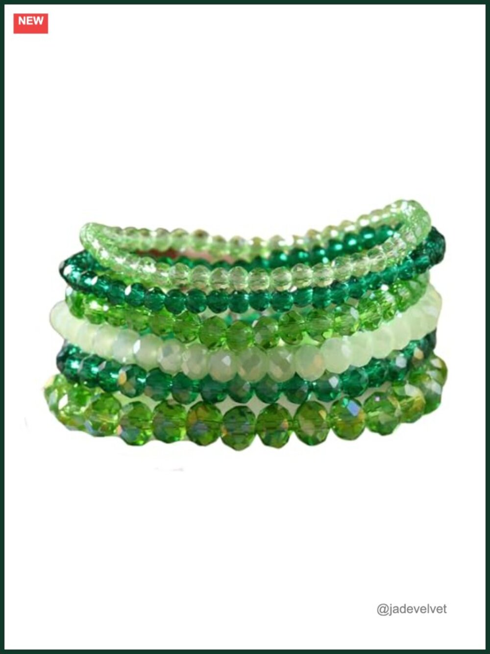 Boho Beaded Stretch Bracelet Set Stackable Acrylic Gemstone Charm Jewelry